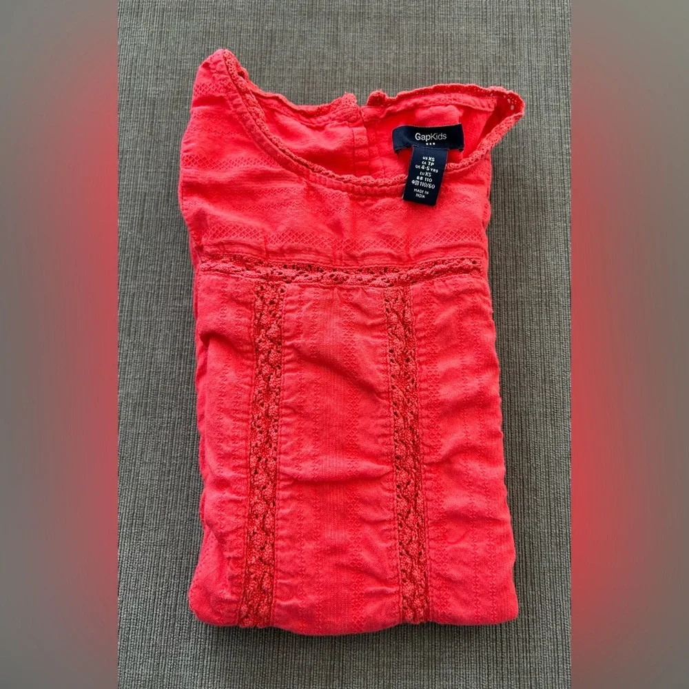 GAP Kids Cotton dress with crochet Lace detail Girls XS
